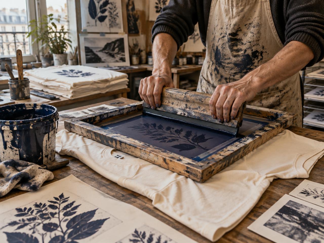 Travail d'impression dans l'atelier